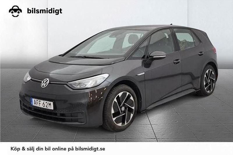 Mörkgrå Begagnad 2021 VW ID.3 Pro Performance Halvkombi | 229 900 kr (Bra pris) - Bild 1/3