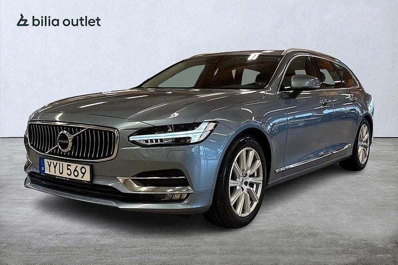 Ljusblå Begagnad 2017 Volvo V90 Inscription Kombi | 219 800 kr (Marknadspris) - Bild 1/4
