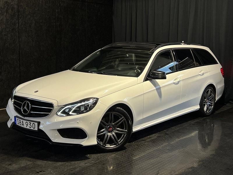 Vit Begagnad 2015 Mercedes E220 AMG Kombi | 209 500 kr (Marknadspris) - Bild 1/4