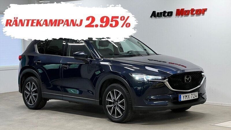 Blå Begagnad 2018 Mazda CX-5 Optimum SUV | 189 900 kr (Marknadspris) - Bild 1/3