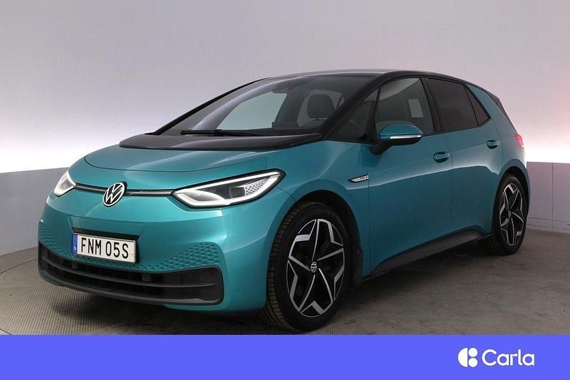 Grön Begagnad 2021 VW ID.3 Pro Halvkombi | 259 900 kr (Dyr) - Bild 1/3