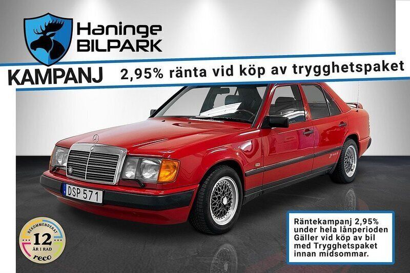 Röd Begagnad 1986 Mercedes 200 Sedan | 74 900 kr - Bild 1/2