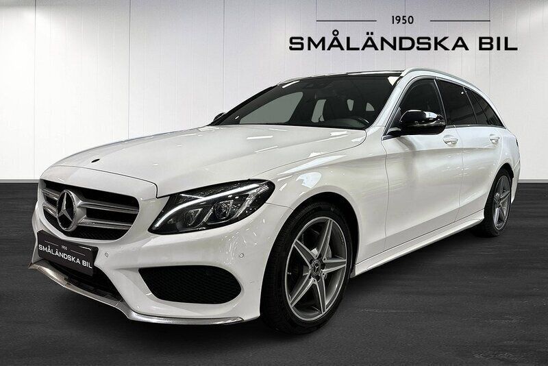 Vit Begagnad 2018 Mercedes C220 AMG line Kombi | 229 000 kr (Lite dyr) - Bild 1/4