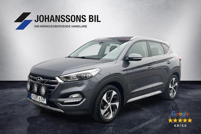 Mörkgrå Begagnad 2018 Hyundai Tucson SUV | 209 900 kr (Marknadspris) - Bild 1/4