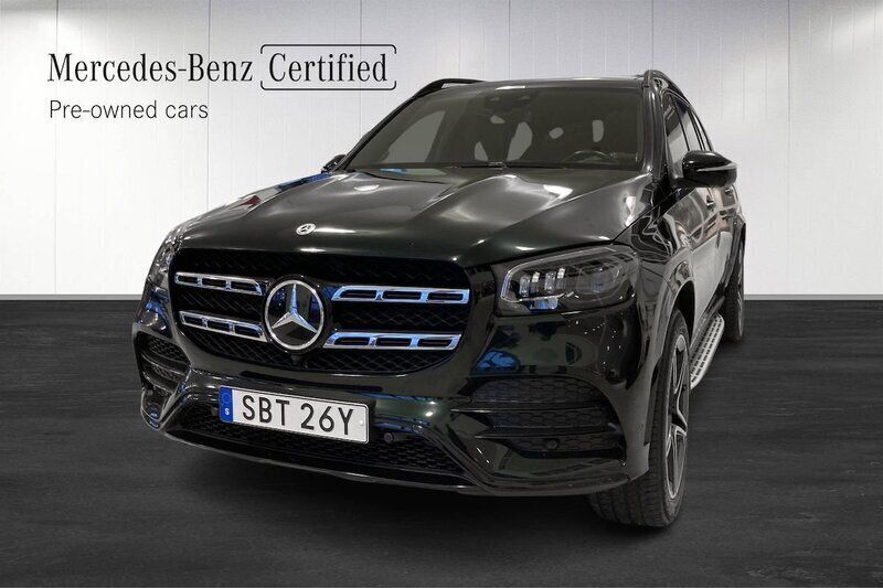 Grön Begagnad 2022 Mercedes GLS400 AMG Line Premium Plus SUV | 879 000 kr (Bra pris) - Bild 1/4