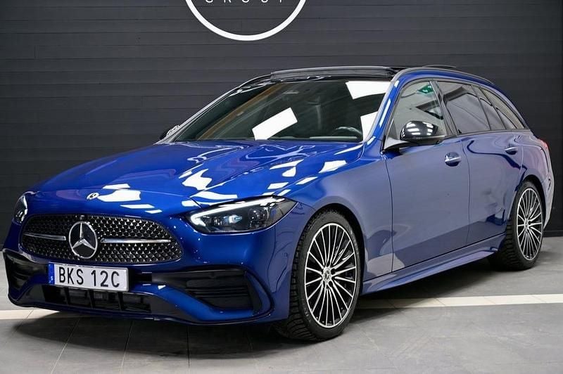 Begagnad Mercedes C220 AMG 200 HK (147 kW) 2021 Blå Kombi