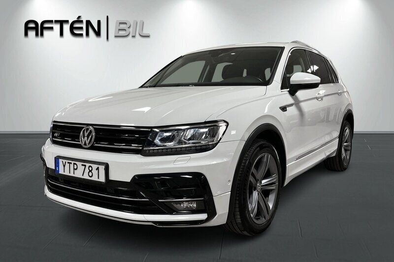 Vit Begagnad 2018 VW Tiguan R-line SUV | 244 800 kr (Marknadspris) - Bild 1/3