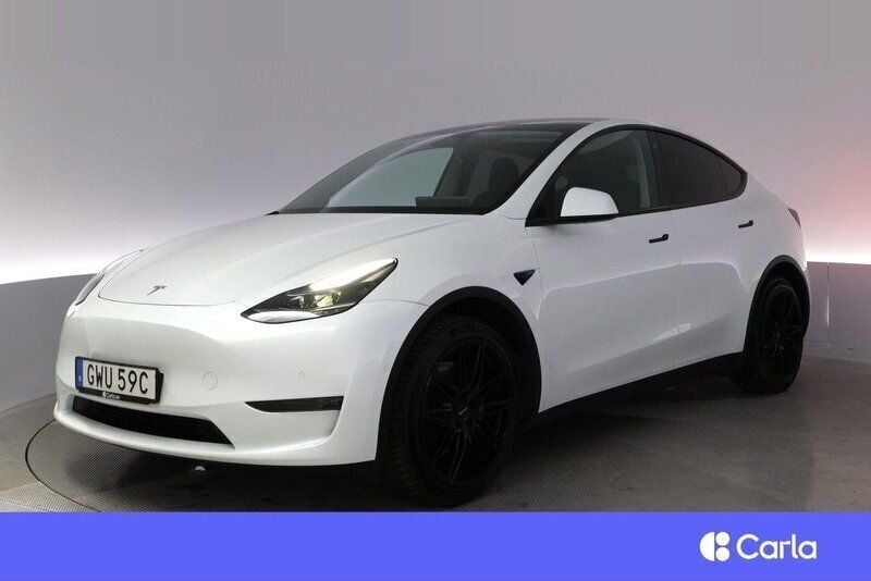 Vit Begagnad 2021 Tesla Model Y Long Range SUV | 340 900 kr (Superpris) - Bild 1/4