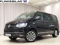 Svart (deep black pärleffekt) Begagnad 2016 VW Multivan Highline Minibuss | 299 900 kr (Marknadspris)