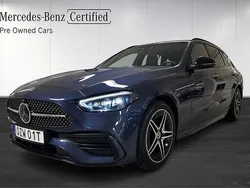 Blå Begagnad 2024 Mercedes C300e AMG Kombi | 619 700 kr (Dyr)