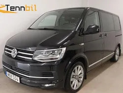 Svart Begagnad 2016 VW Multivan Highline Minibuss | 349 900 kr (Bra pris)