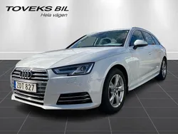 Vit (glaciärvit metallic) Begagnad 2018 Audi A4 Sport Kombi | 219 000 kr (Marknadspris)