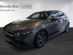 Mörkgrå (grey) Begagnad 2018 Mercedes A200 AMG Halvkombi | 249 900 kr (Marknadspris)