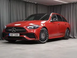 Röd Begagnad 2024 Mercedes C220 AMG Line Premium Plus Kombi | 599 000 kr