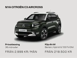 Ny 2025 Citroën C3 Aircross SUV | 218 500 kr