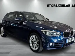 Blå Begagnad 2016 BMW 118 Sport Line Halvkombi | 169 000 kr (Marknadspris)