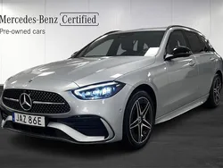 Silver Begagnad 2025 Mercedes C300e AMG Line Premium Kombi | 509 000 kr (Superpris)