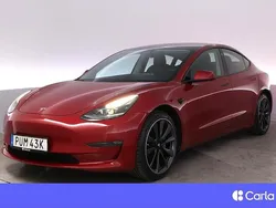 Röd Begagnad 2021 Tesla Model 3 Long Range AWD Sedan | 309 900 kr (Dyr)