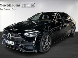 Svart Begagnad 2022 Mercedes C200 AMG Sedan | 449 900 kr