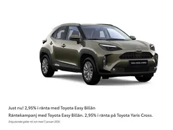 Svart Ny 2025 Toyota Yaris Cross SUV | 264 900 kr (Superpris)