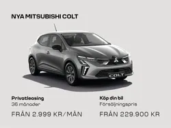Vit Ny 2024 Mitsubishi Colt Invite Halvkombi | 229 900 kr (Lite dyr)