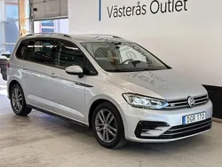 Silver (reflex silver metall) Begagnad 2019 VW Touran R-line Minibuss | 249 900 kr (Marknadspris)