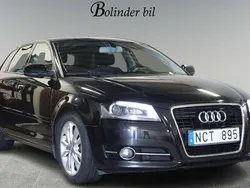 Svart Begagnad 2012 Audi A3 Sportback Halvkombi | 68 900 kr (Marknadspris)