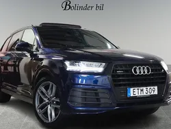 Blå Begagnad 2018 Audi Q7 S-Line SUV | 338 900 kr (Marknadspris)