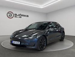 Grå Begagnad 2020 Tesla Model 3 Performance Sedan | 269 500 kr (Bra pris)