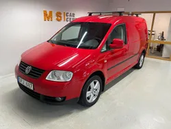 Röd Begagnad 2008 VW Caddy Maxi Minibuss | 44 900 kr (Bra pris)
