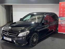 Svart Begagnad 2017 Mercedes C220 AMG line Kombi | 179 900 kr (Marknadspris)