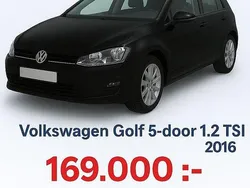 Svart Begagnad 2015 VW Golf VII Halvkombi | 169 000 kr (Lite dyr)