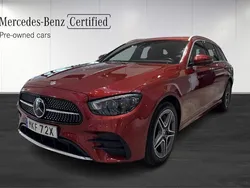 Röd (red) Begagnad 2021 Mercedes E300 Premium Kombi | 459 000 kr (Dyr)