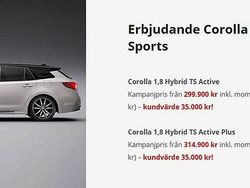 Mörkblå Ny 2025 Toyota Corolla Active Kombi | 299 900 kr (Bra pris)
