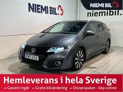 Mörkgrå Begagnad 2015 Honda Civic Lifestyle Kombi | 119 900 kr (Lite dyr)
