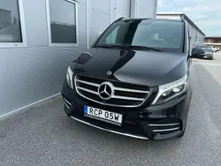 Svart Begagnad 2019 Mercedes V250 AMG Minibuss | 495 000 kr (Marknadspris)