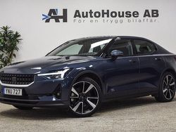 Mörkblå (blå) Begagnad 2022 Polestar 2 Long Range Dual motor Halvkombi | 394 000 kr (Lite dyr)