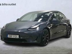 Grå Begagnad 2020 Tesla Model 3 Performance Sedan | 319 900 kr (Marknadspris)