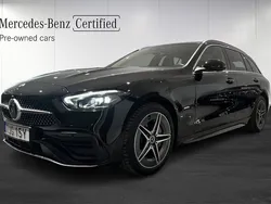 Svart Begagnad 2023 Mercedes C300e AMG line Kombi | 479 900 kr (Bra pris)