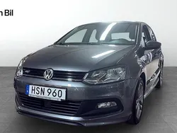 Mörkgrå (pepper grey metallic) Begagnad 2017 VW Polo R-line Halvkombi | 124 900 kr (Marknadspris)