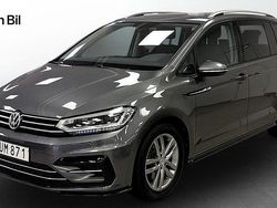 Mörkgrå (indium grey metallic) Begagnad 2018 VW Touran R-line Minibuss | 289 900 kr (Lite dyr)