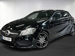 Svart (black) Begagnad 2018 Mercedes A180 AMG line Halvkombi | 174 900 kr (Marknadspris)