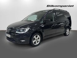 Svart Begagnad 2018 VW Caddy Maxi Life Life Minibuss | 169 900 kr (Bra pris)