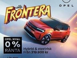 Vit Ny 2025 Opel Frontera SUV | 319 900 kr (Bra pris)
