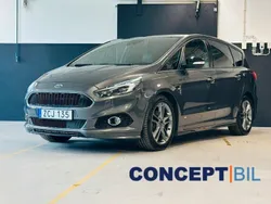 Grå (gråmetallic) Begagnad 2019 Ford S-MAX ST-Line Minibuss | 279 500 kr (Marknadspris)