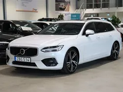 Vit (vit pearl metallic) Begagnad 2017 Volvo V90 R-Design Pro Kombi | 249 900 kr