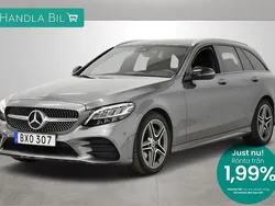 Grå Begagnad 2019 Mercedes C200 AMG Kombi | 339 900 kr (Dyr)