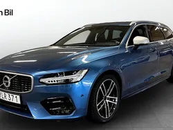 Blå (blå metallic) Begagnad 2018 Volvo V90 R-Design Kombi | 334 900 kr (Lite dyr)