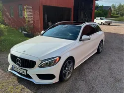 Vit Begagnad 2018 Mercedes C220 AMG line Kombi | 215 000 kr (Marknadspris)