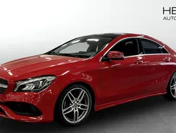 Röd (red) Begagnad 2018 Mercedes CLA220 AMG line Sedan | 259 000 kr (Dyr)